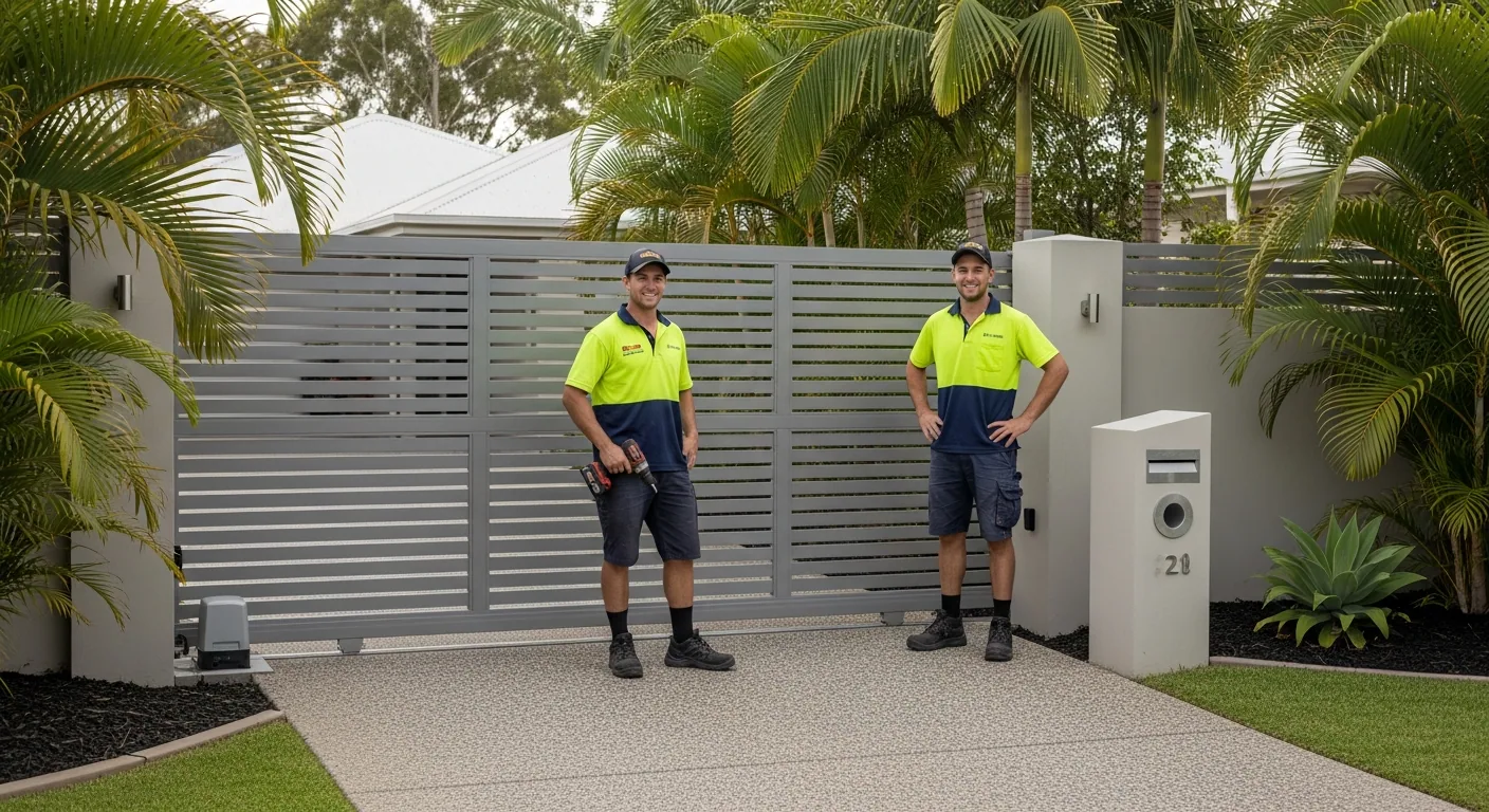 Gold Coast Gates & Automation team at work in Gold Coast